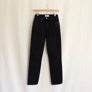 reformation cynthia high rise straight jean 
black